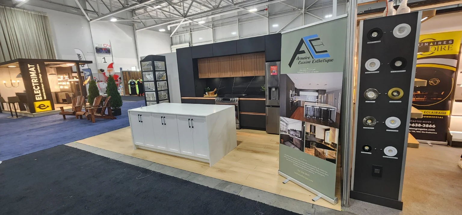 Cuisine et kiosque Cuisine Esthétique présentés au Salon de l’habitation